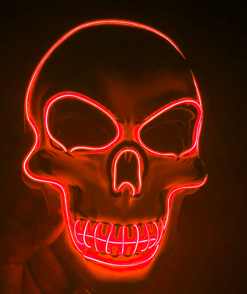 Masque squelette d'Halloween à LED