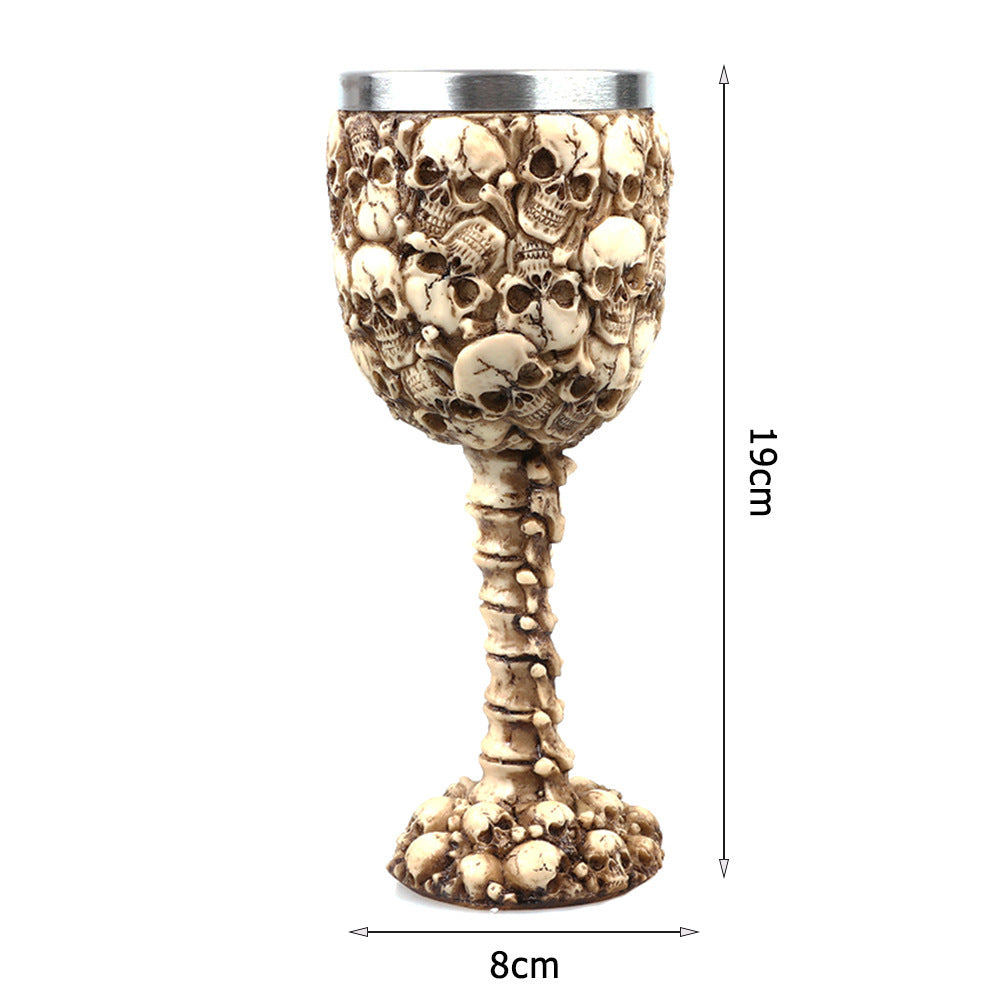 Copa de vino con forma de calavera, copa de resina con forma de calavera, vajilla personalizada, adornos