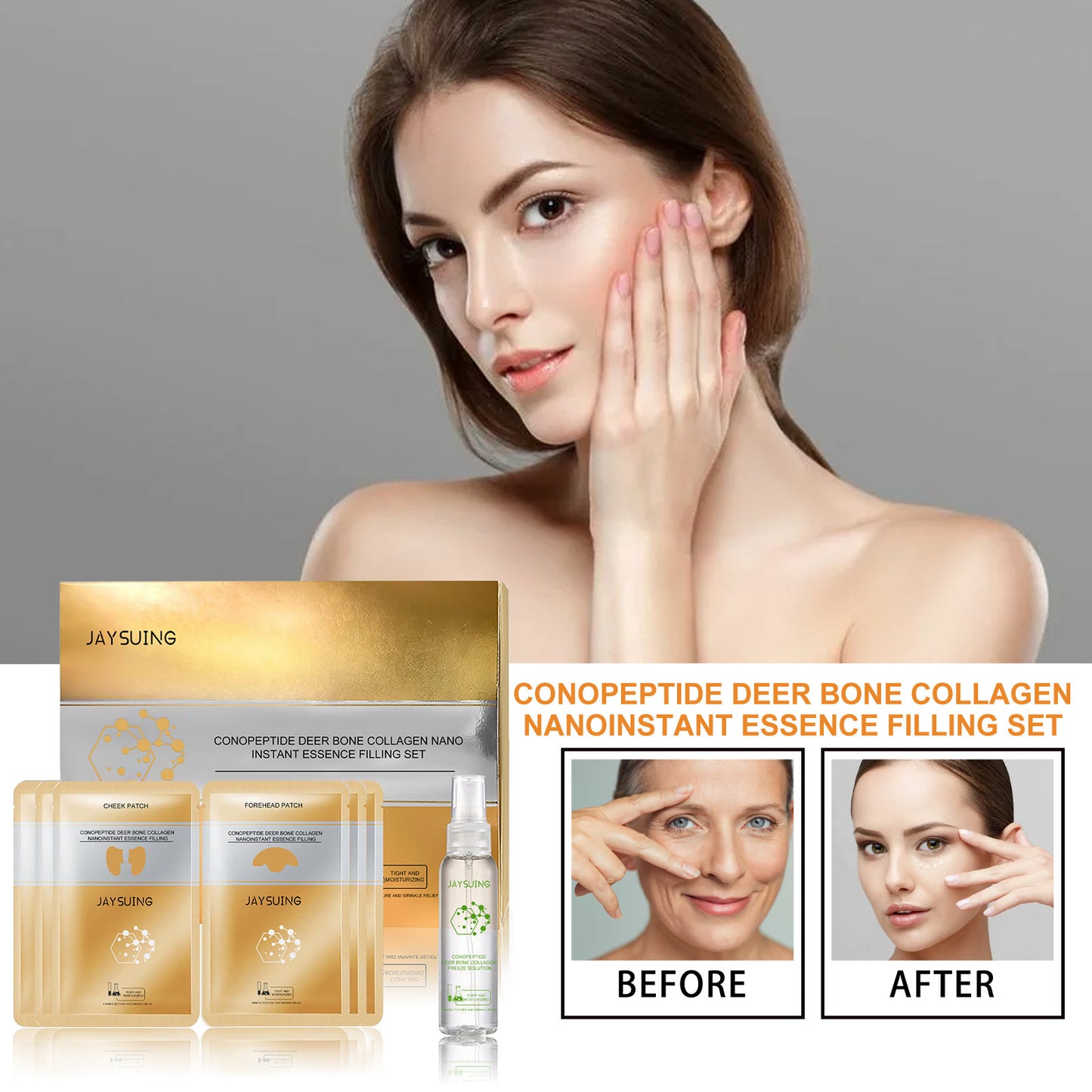Coffret sérum au collagène de cerf et aux peptides de coquille de cône