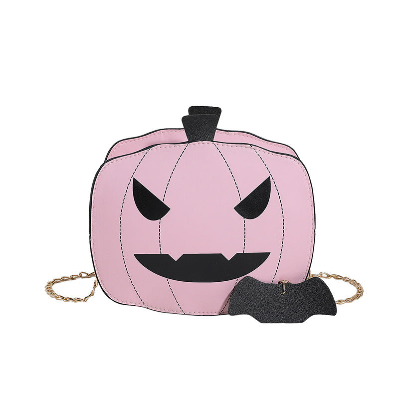 Sac à bandoulière citrouille d'Halloween pour filles, sac à bandoulière créatif et amusant avec chaîne pour femmes