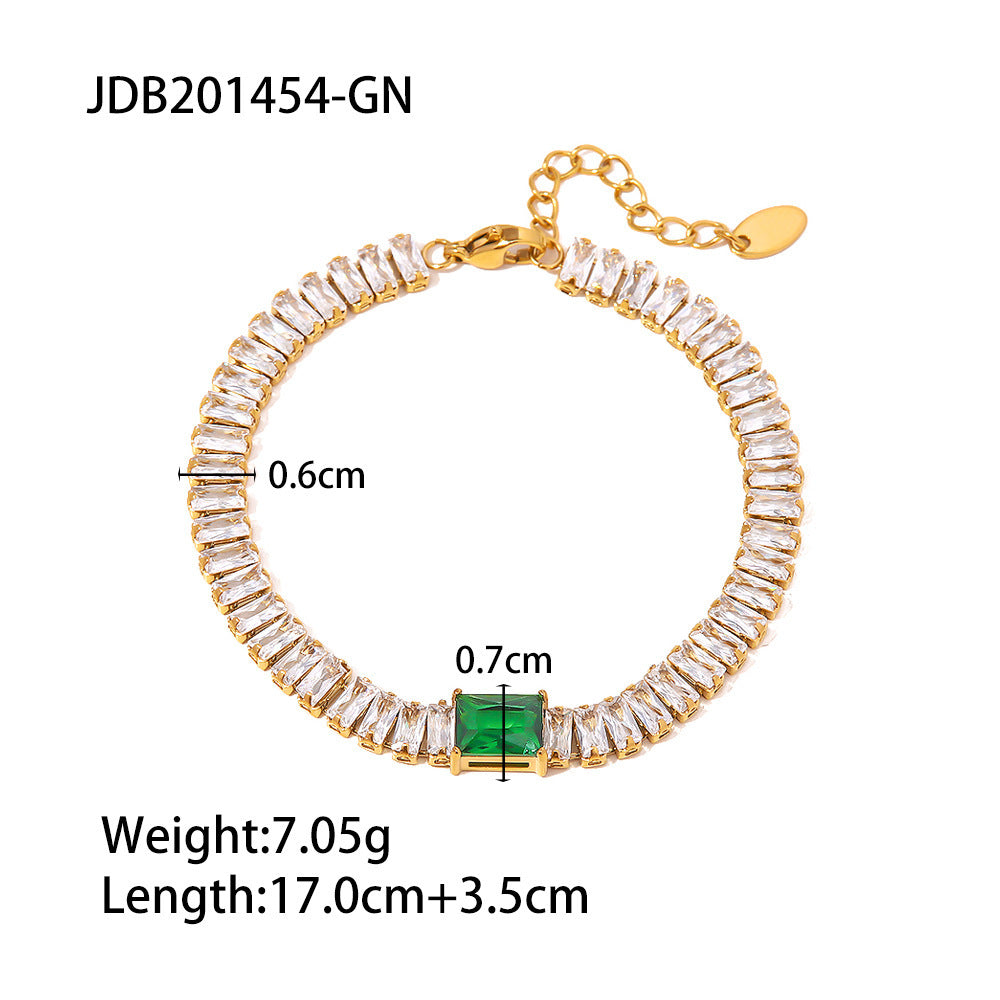Pulsera versátil de acero y titanio para mujer