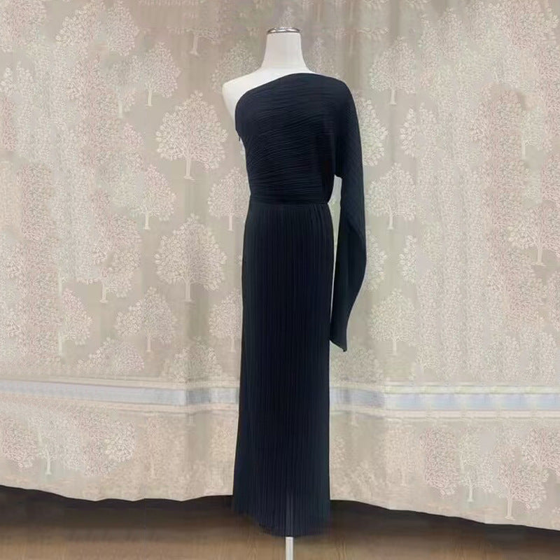 Robe châle plissée d'été pour femme