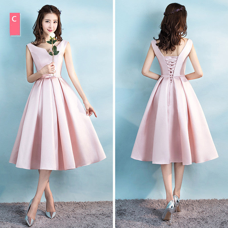 One-shoulder Satin Evening Dress