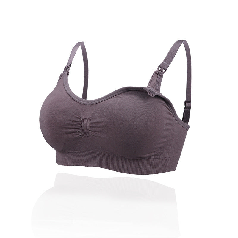 Soutien-gorge d'allaitement push-up fin sans coutures avec boutons sur le devant