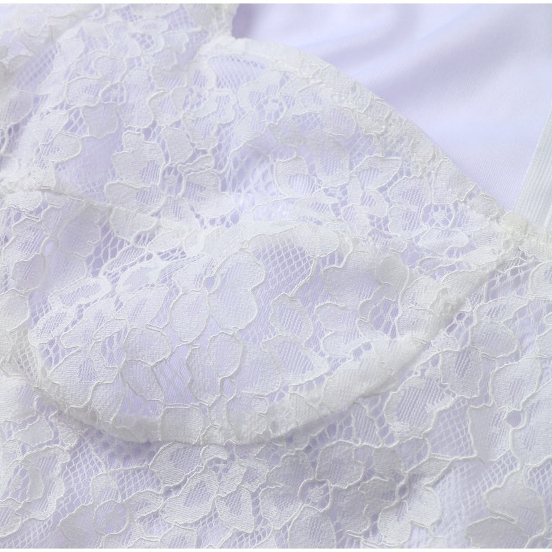 Lace Fur Patchwork Dress
