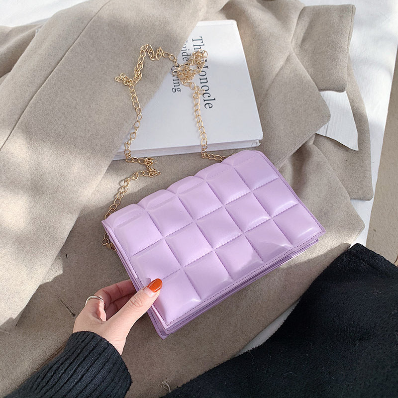 Sac à bandoulière tendance pour femme, petit sac portable à chaîne, design de niche, sac messager texturé