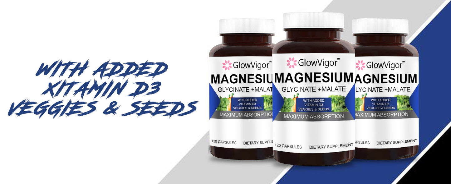 Glycinate et malate de magnésium GlowVigor