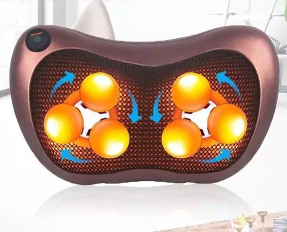 Almohada de masaje multifuncional eléctrica, dispositivo de relajación de cintura y espalda