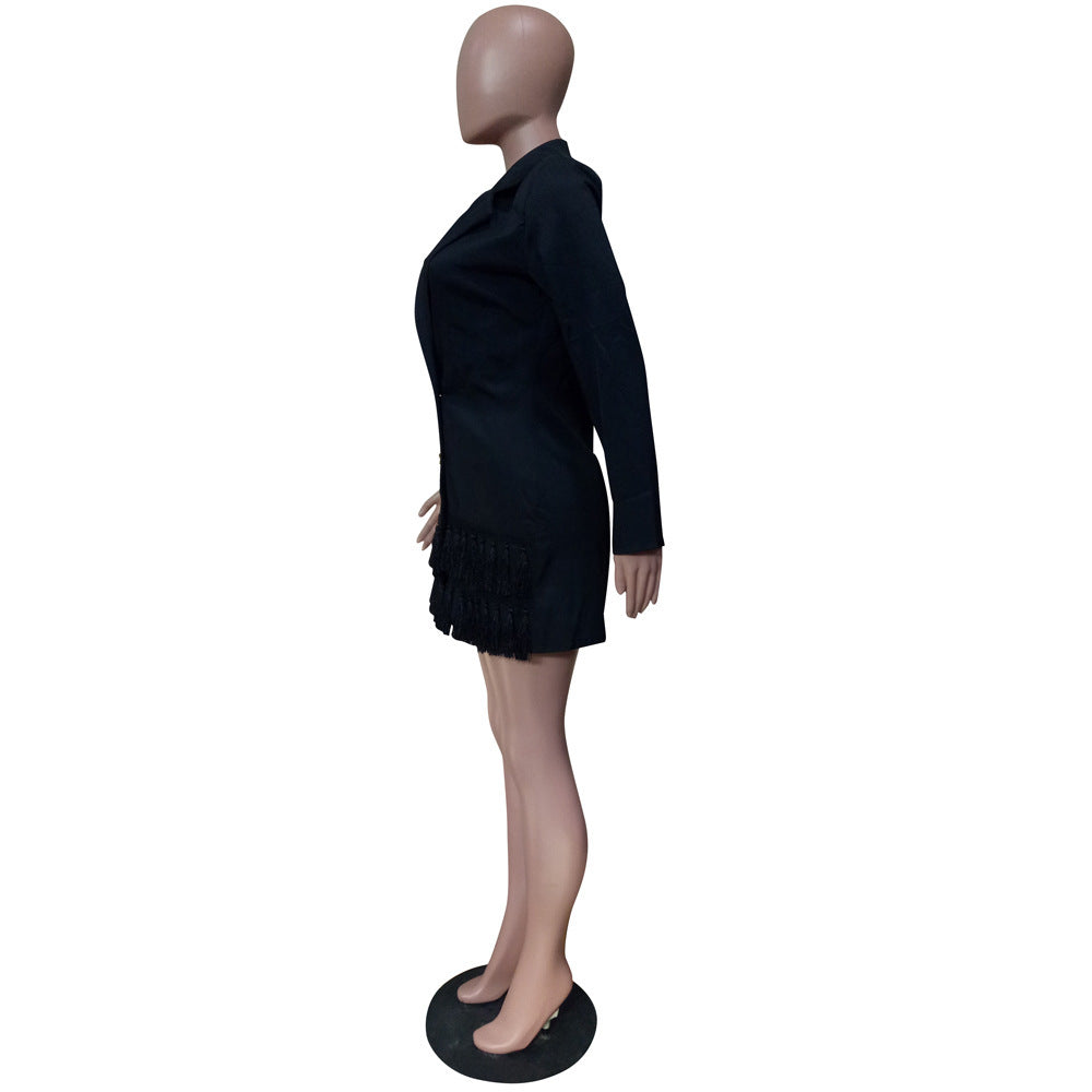 Blazer à double rangée et taille fine