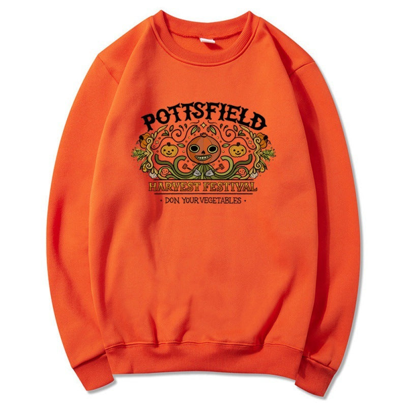 Sweats à imprimé citrouille d'Halloween pour femmes