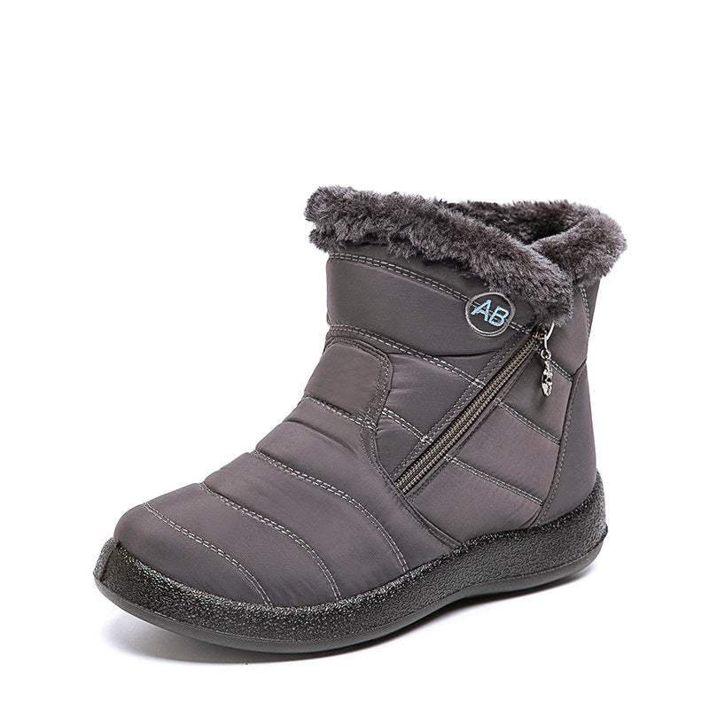 Botas de nieve impermeables, cálidas y afelpadas, para invierno, botines casuales y ligeros