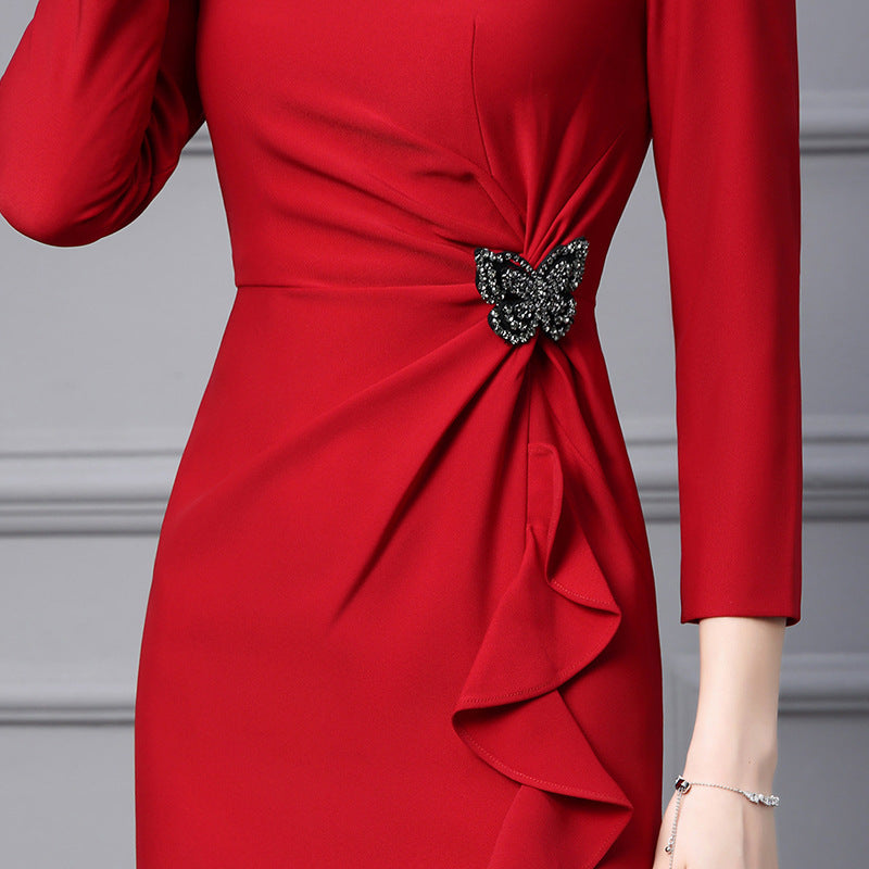Fashion Ruffled Bow Waist Skirt