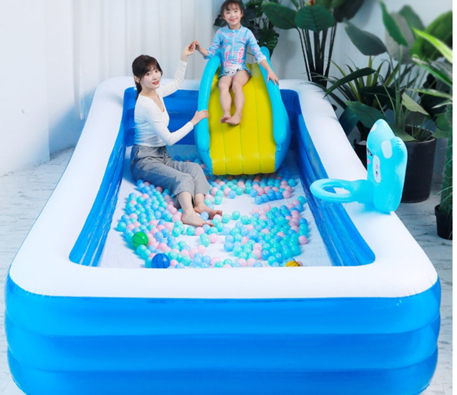 Piscina de bolas al aire libre, tobogán inflable para niños para el hogar