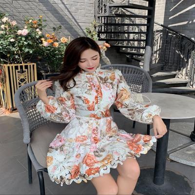 Embroidered Long Sleeve Dress