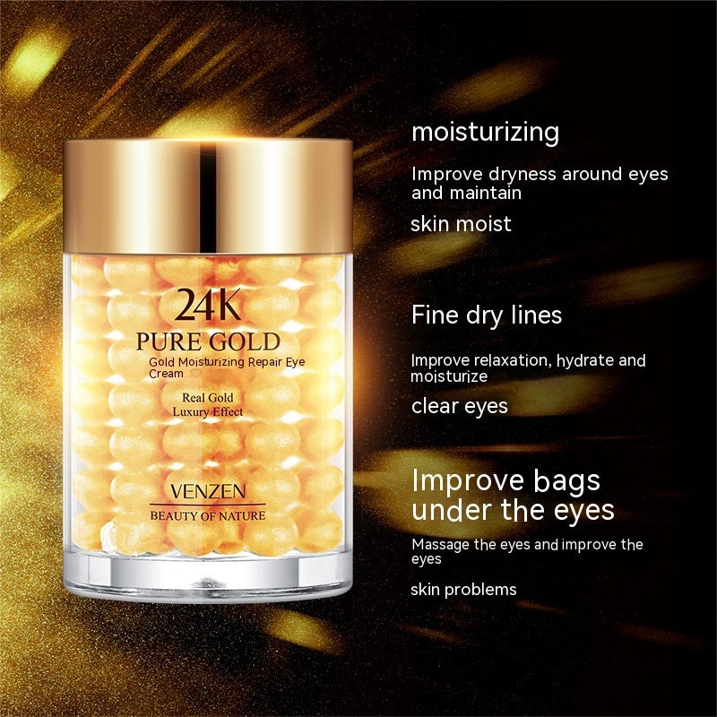 Crème contour des yeux hydratante à l'or 24 carats Nourrissante Hydratante Améliore la sécheresse