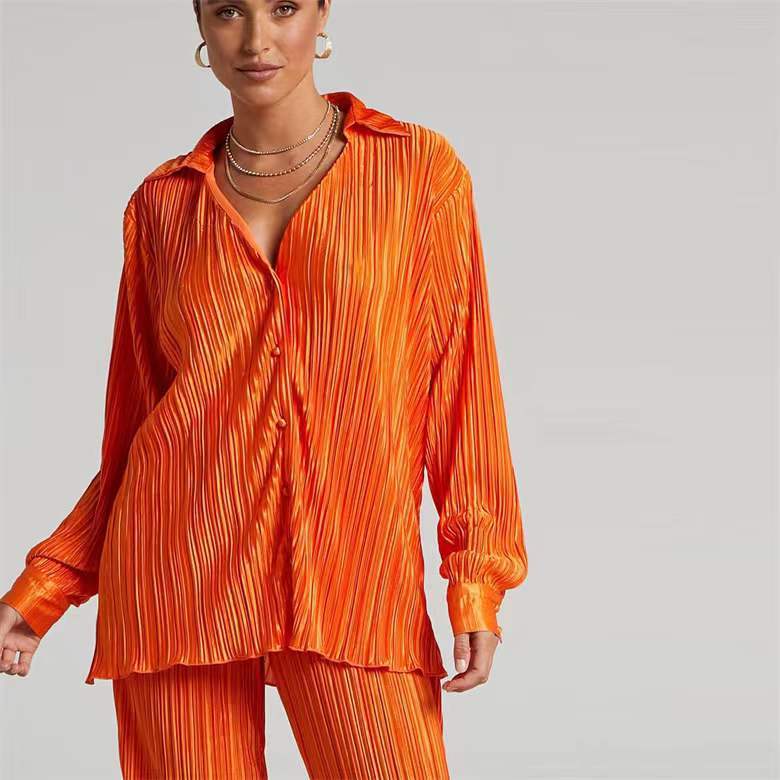 Ensemble décontracté à la mode avec sac à col en V et boucle à revers