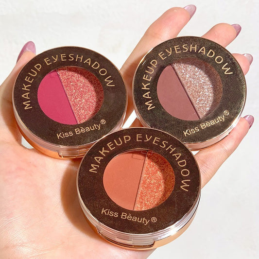 Paleta de sombras de ojos Duo Glitter Tangerine Gold mate