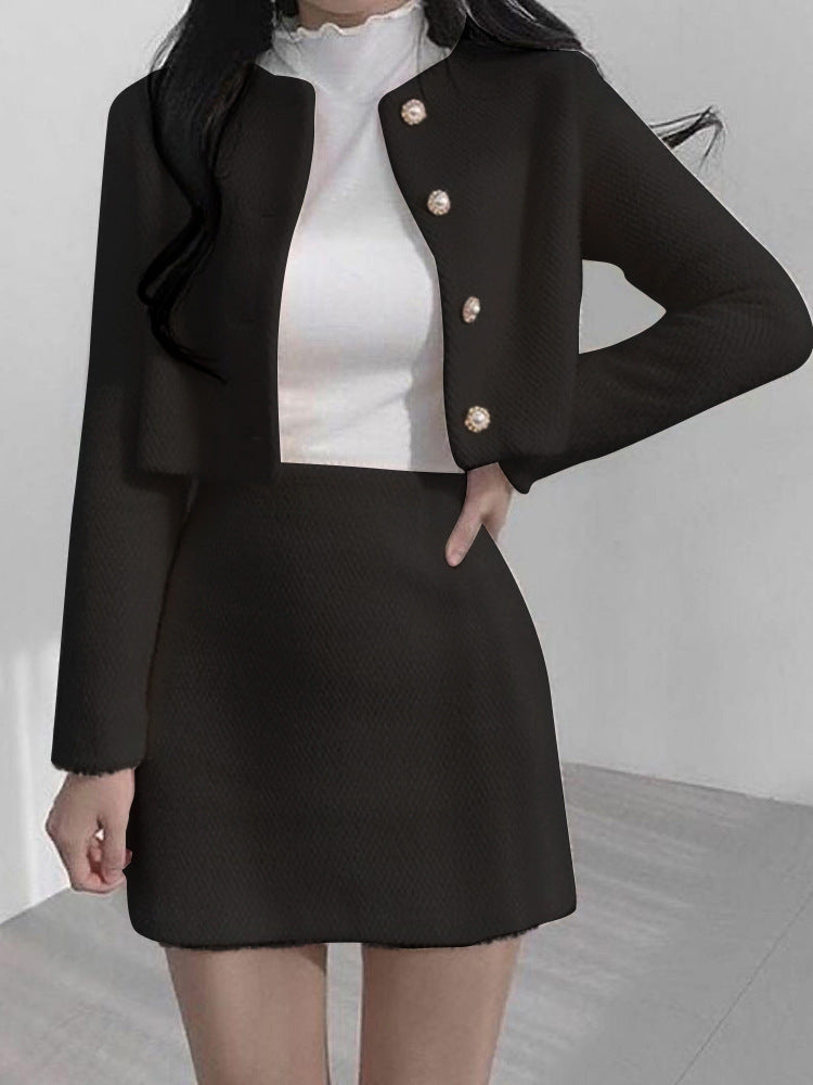Ensemble Twinset en fourrure de style classique doux et super court