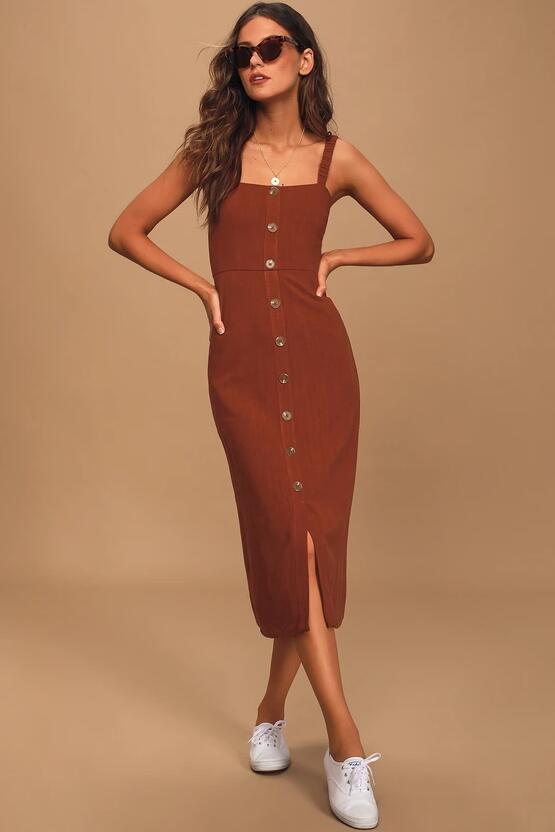 Sling Skirt Single-Breasted Split Long Skirt