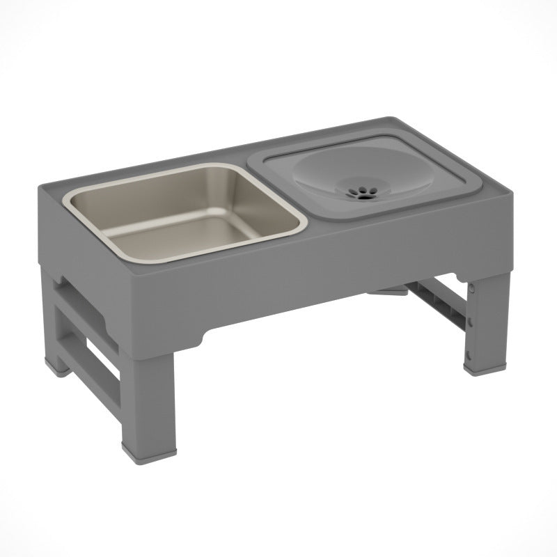 Gamelles doubles pour chiens, support en acier inoxydable, hauteur réglable, gamelle surélevée pour gros chiens, produits pour animaux de compagnie