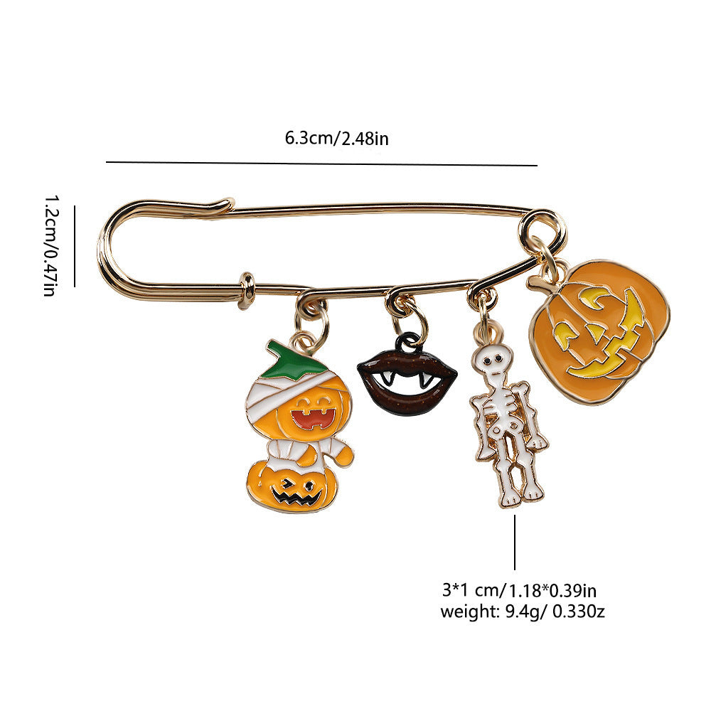 Broche citrouille amusante d'Halloween