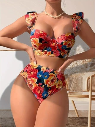 Traje de baño Huludao con bikini y tirantes ajustados
