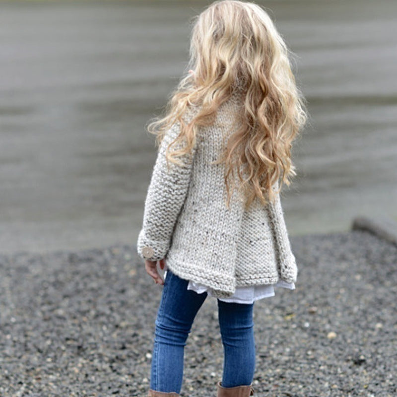 Manteau pull cardigan pour fille