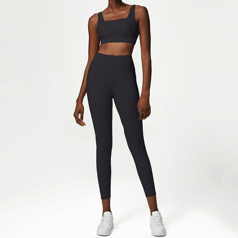 Trajes de yoga para mujer Ropa deportiva color nude