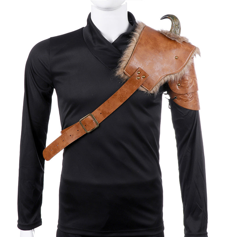 Costume de cosplay d'Halloween pour homme, armure viking médiévale, épaulettes