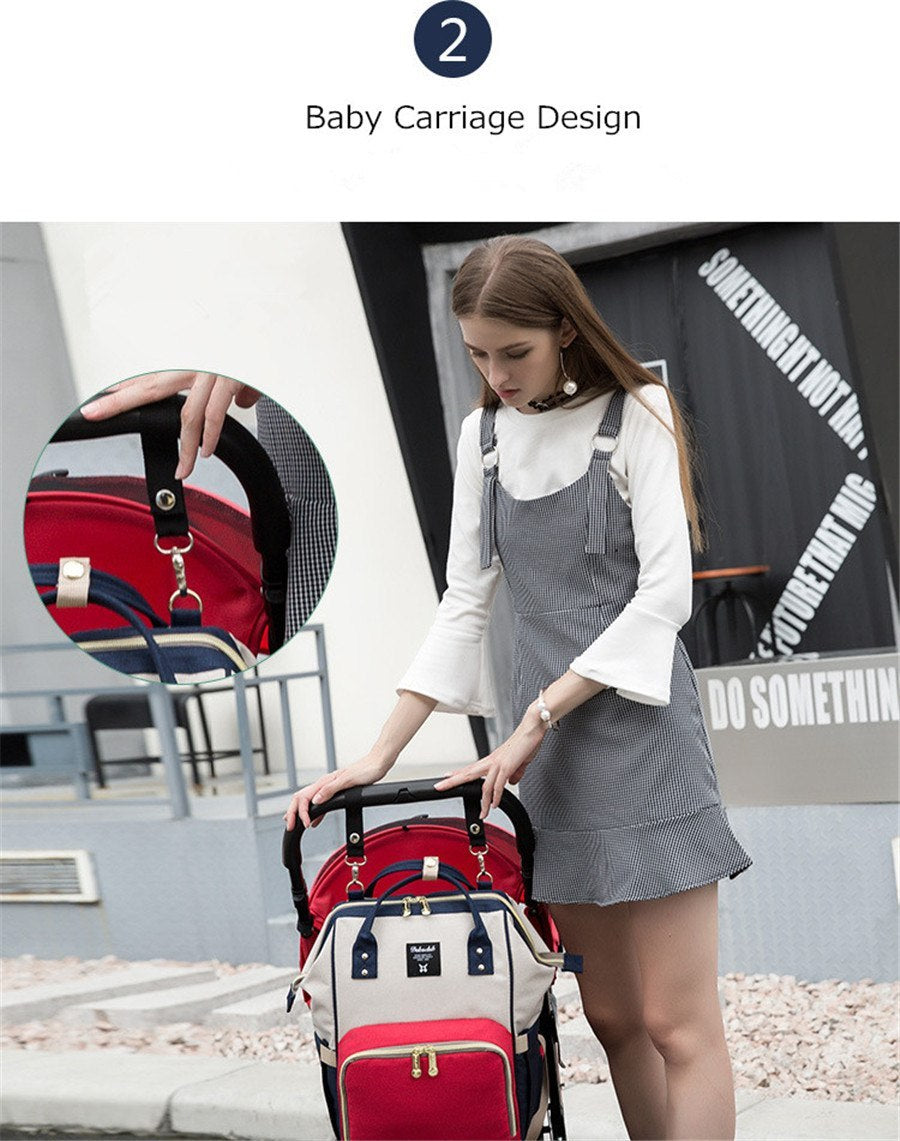 Bolsa de momia multifunción de gran capacidad, paquete materno-infantil, bolso para mujeres embarazadas, mochila para madres