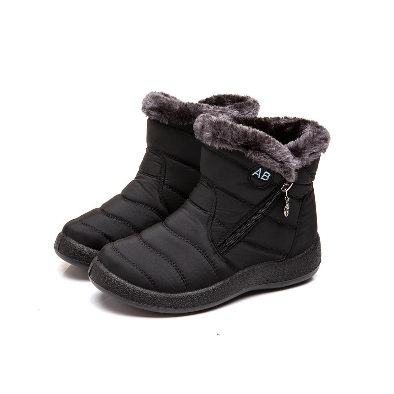 Botas de nieve impermeables, cálidas y afelpadas, para invierno, botines casuales y ligeros