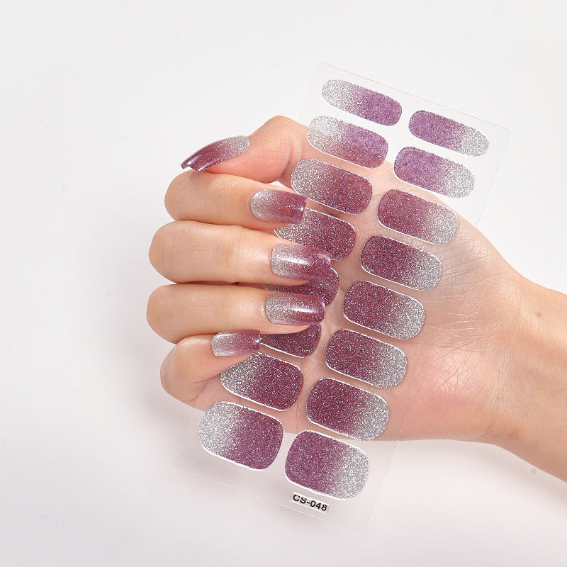 Etiqueta engomada del clavo del color rasgable de la manicura del polvo de la cebolla del gradiente