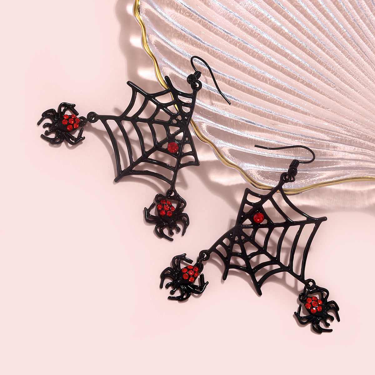 Boucles d'oreilles en toile d'araignée haut de gamme, design de niche simple et créatif