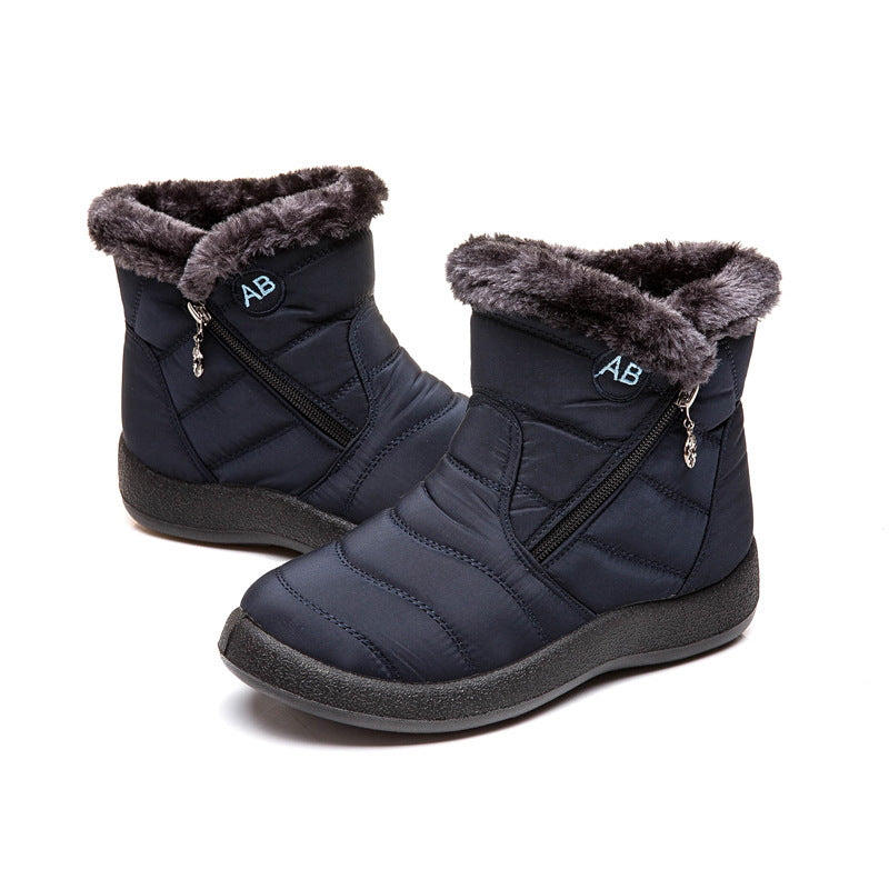 Botas de nieve impermeables, cálidas y afelpadas, para invierno, botines casuales y ligeros