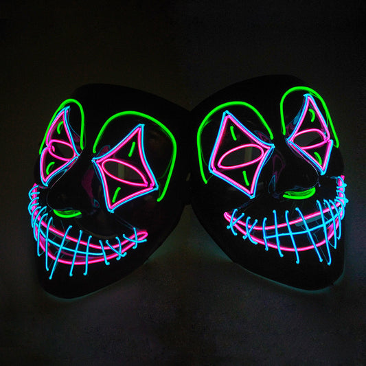 Masque lumineux à LED pour Halloween