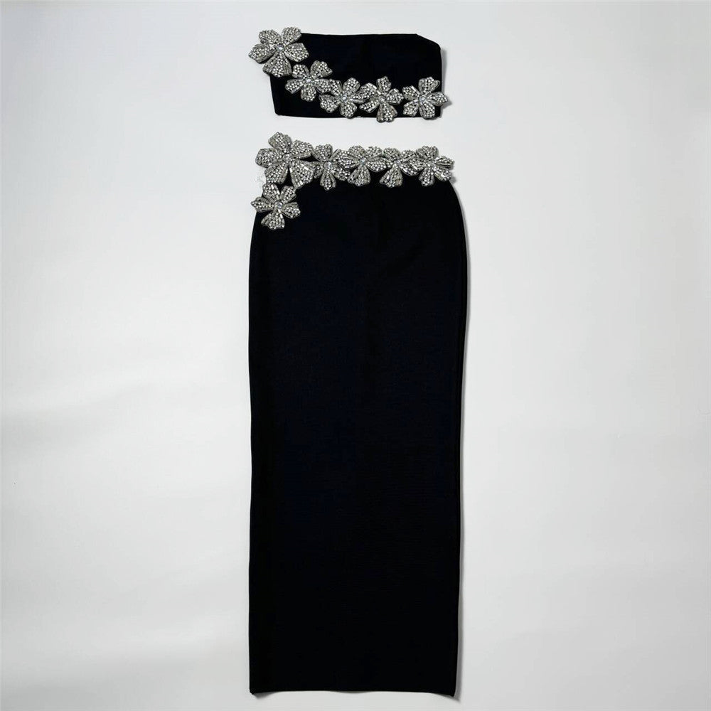 Jupe taille haute à haut tube diamanté Heavy Industry Set