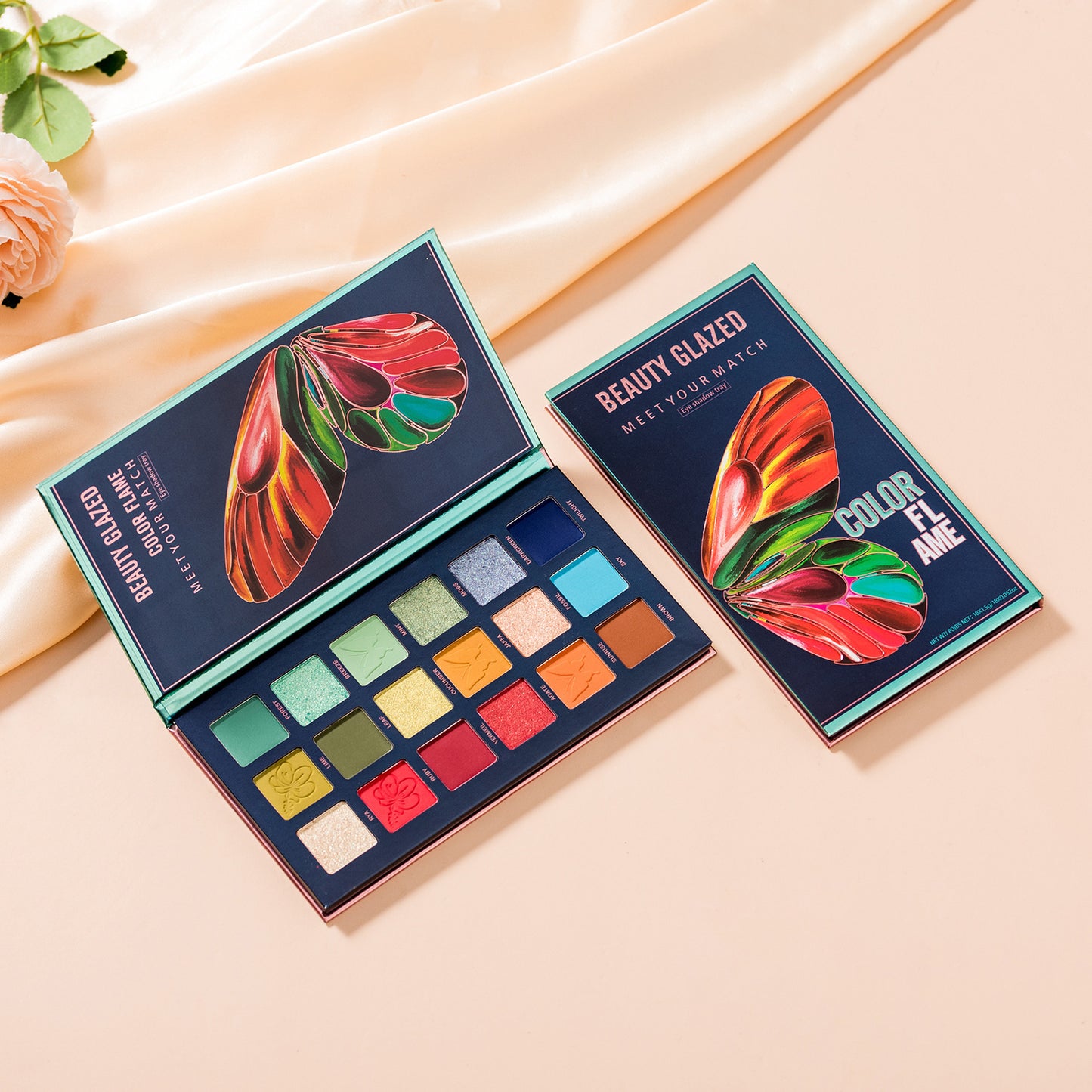 Paleta de sombras de ojos de mariposa Forma tridimensional