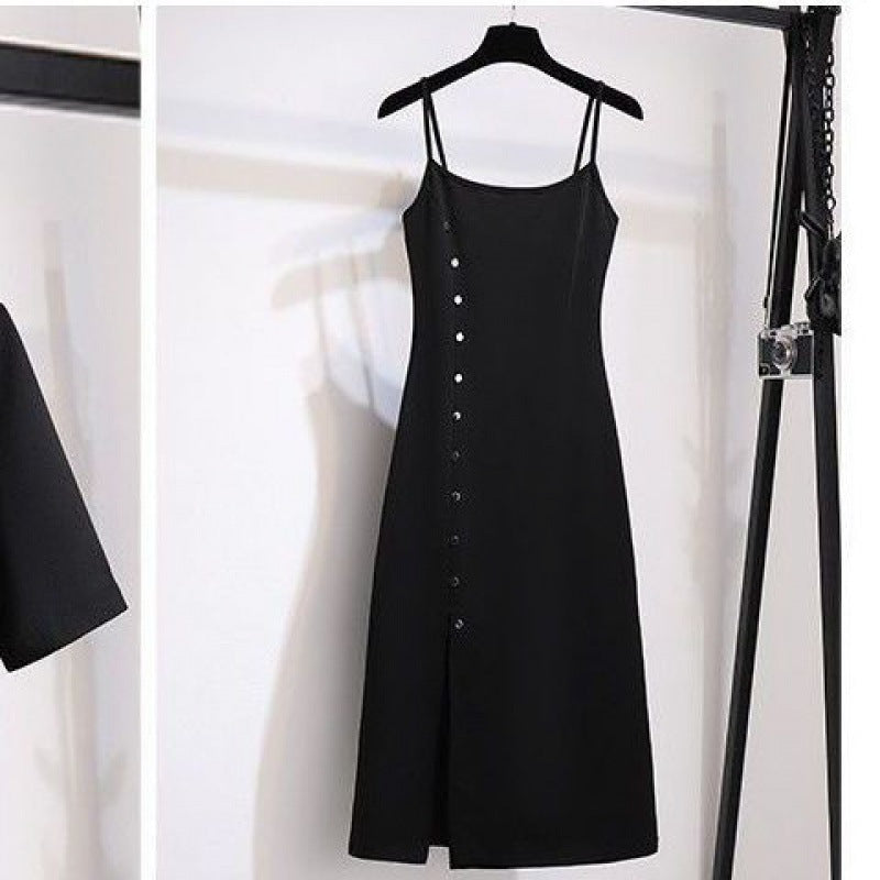 Ensemble deux pièces pour femme, robe moulante amincissante