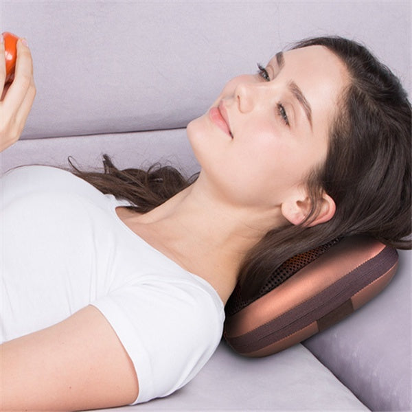 Almohada de masaje multifuncional eléctrica, dispositivo de relajación de cintura y espalda