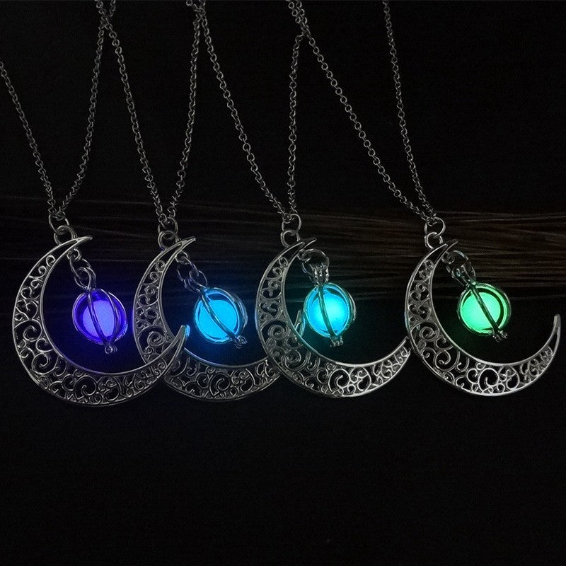 Collier pendentif lumineux en pierre naturelle brillante pour femme, bijou tendance, idéal comme cadeau