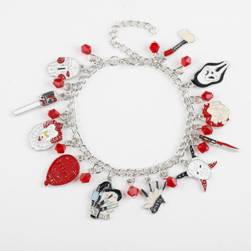 Bracelet bijoux fantôme et diable d'Halloween