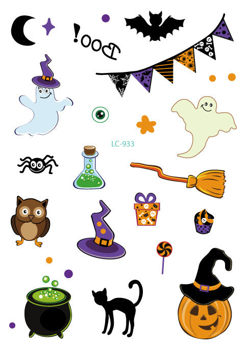 Waterproof Halloween Face Sticker Tatoo