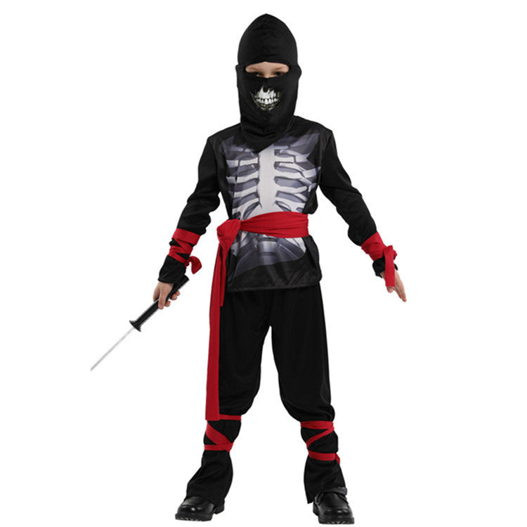 Costume d'Halloween pour petit garçon, déguisement de carnaval, jeu magique B-0192, crâne