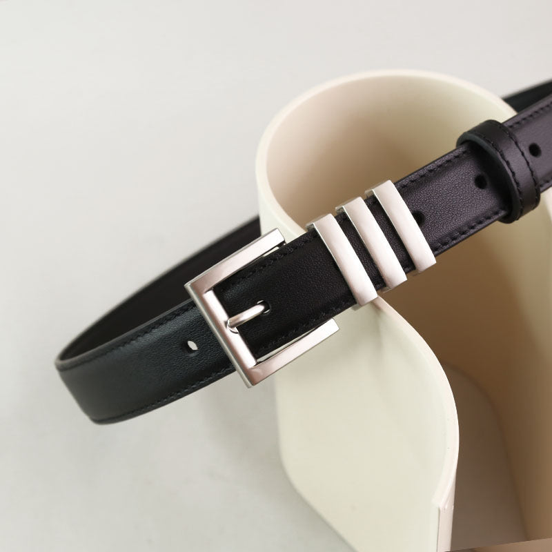 Ceinture en cuir de vachette première couche pour femme