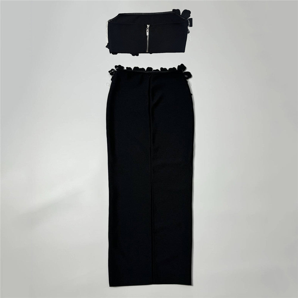 Jupe taille haute à haut tube diamanté Heavy Industry Set