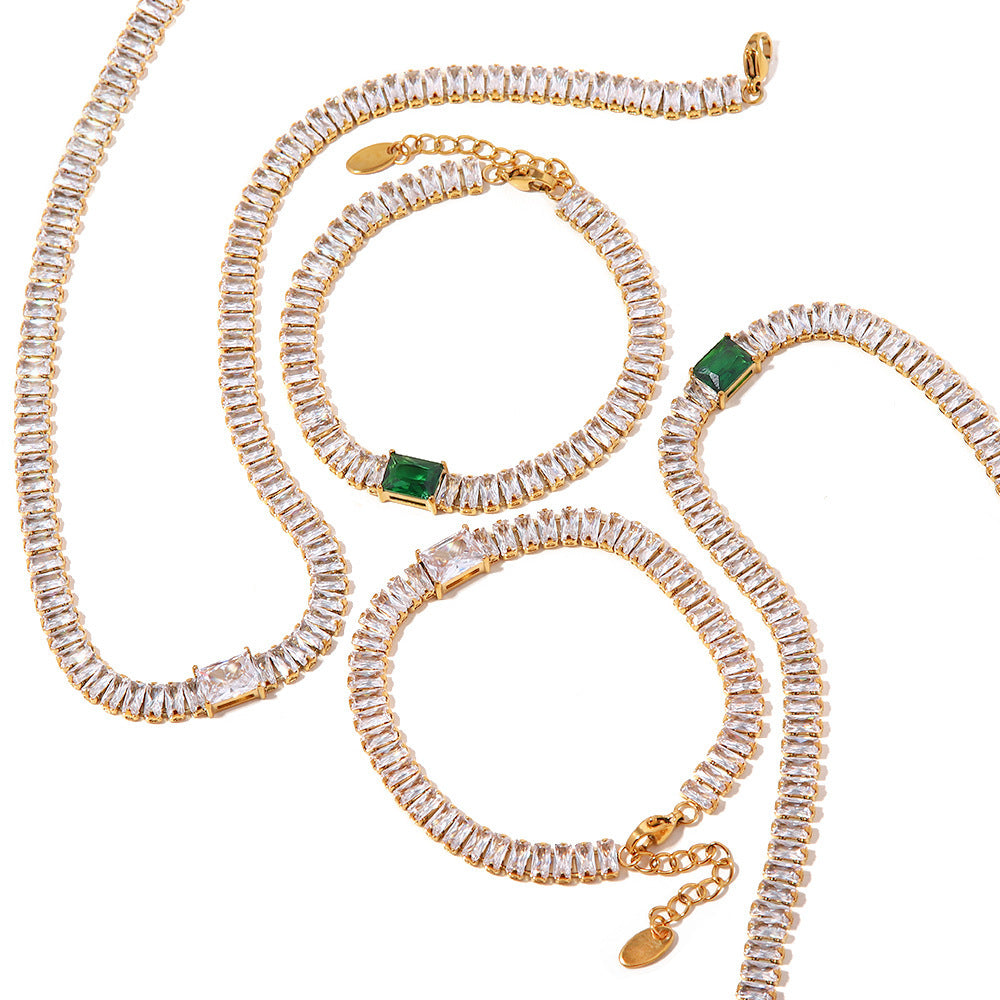 Pulsera versátil de acero y titanio para mujer