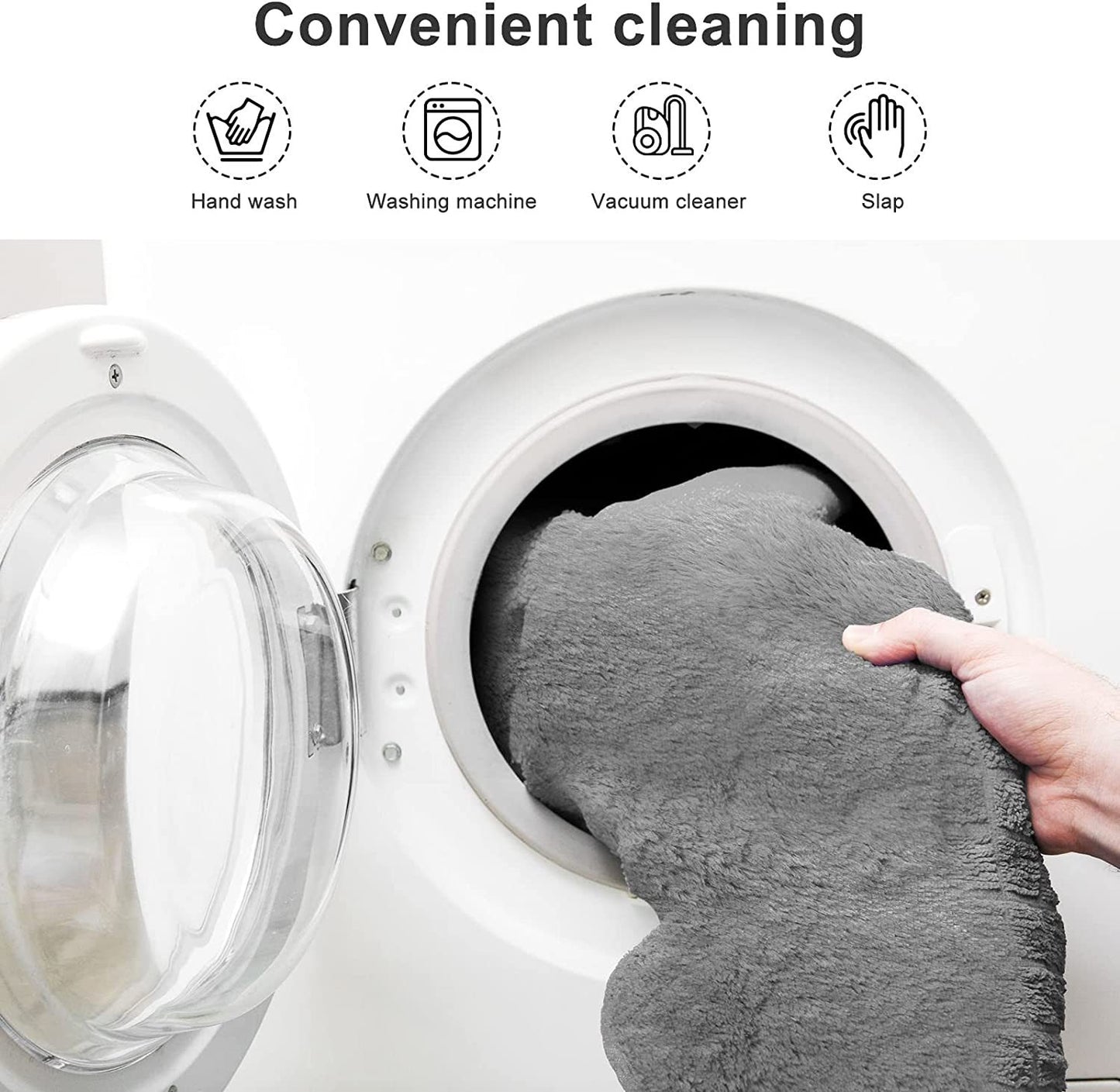 Funda para sillón tipo puf, solo era una funda, grande, redonda, suave y esponjosa, funda para sofá cama perezosa, 6 pies, gris claro