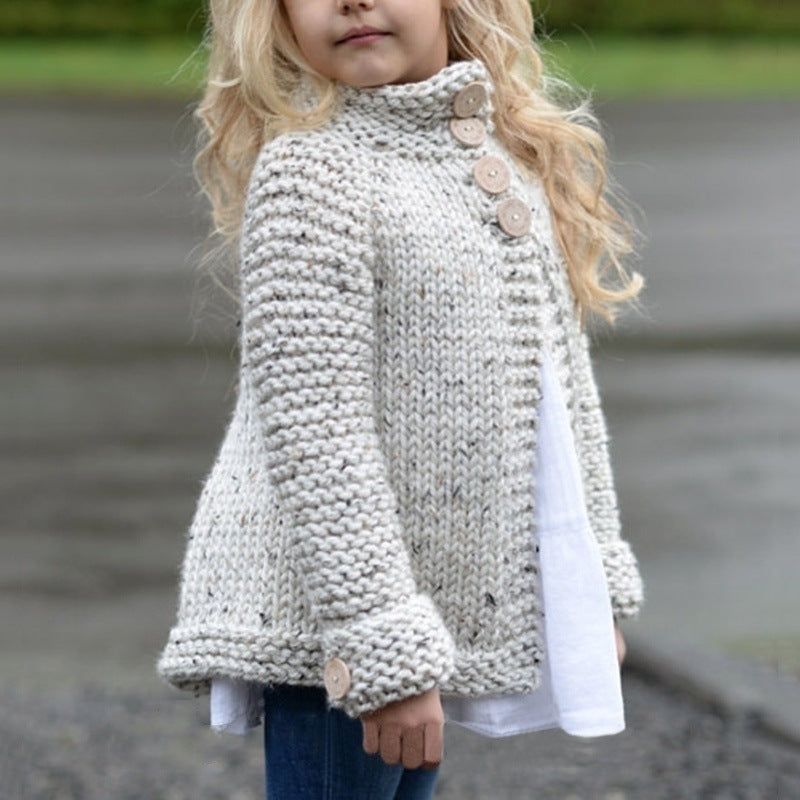 Manteau pull cardigan pour fille