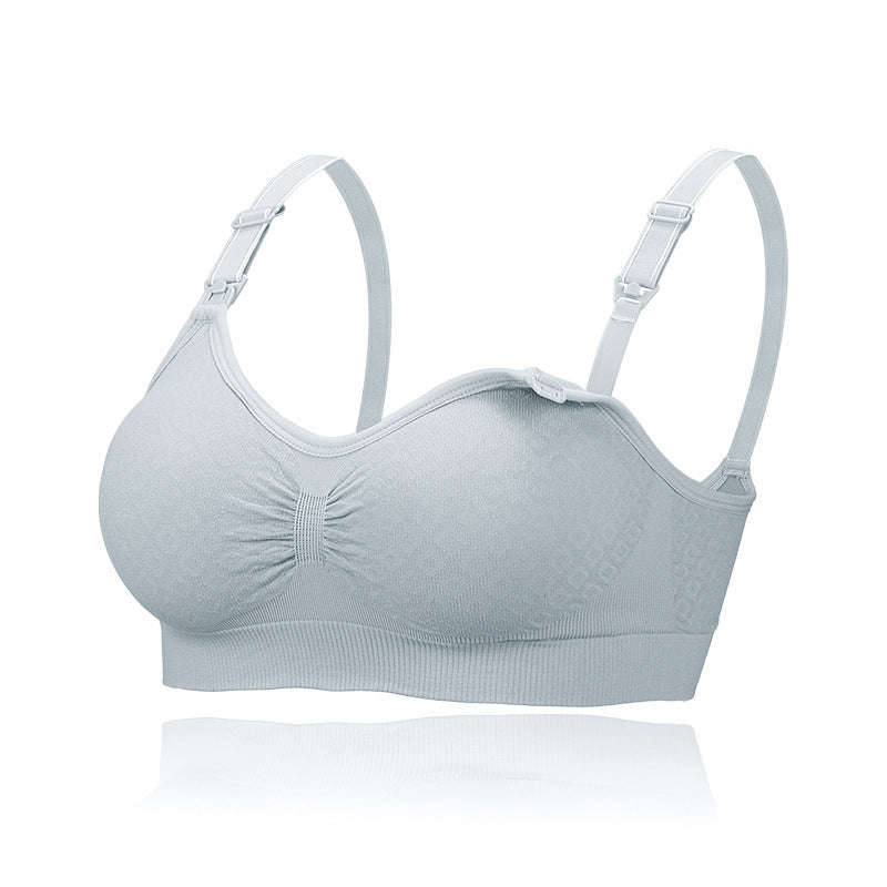 Soutien-gorge d'allaitement de maternité sans armatures avec boucle sur le devant
