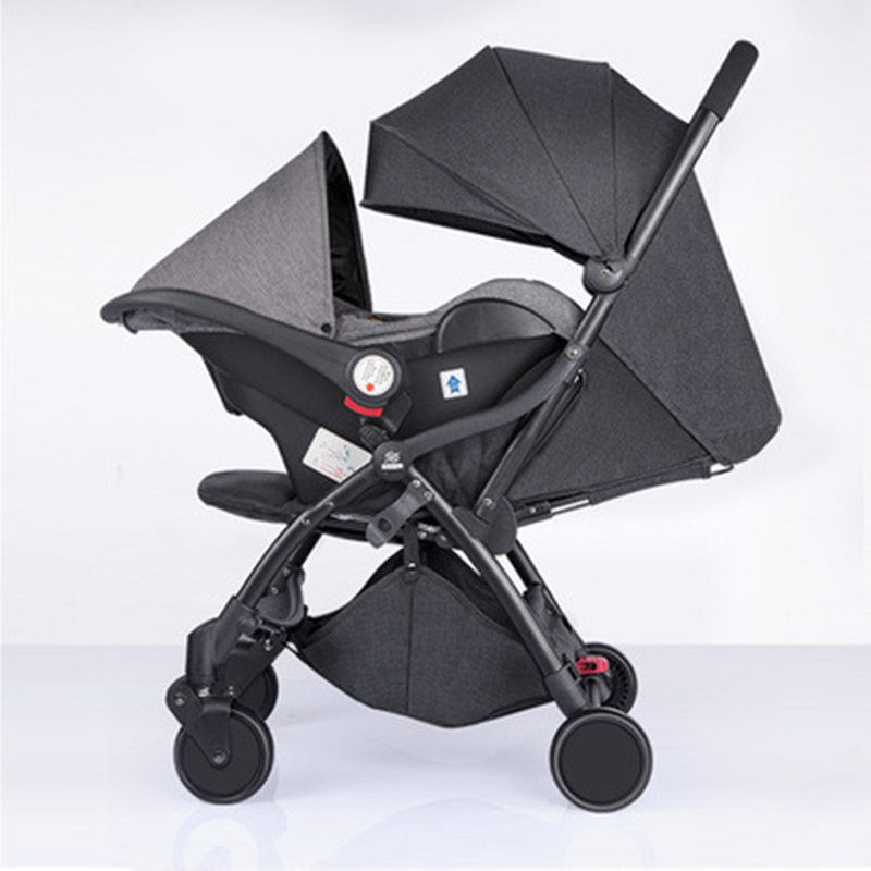 Cesta para cochecito de bebé plegable automática, combinación de modelos tres en uno